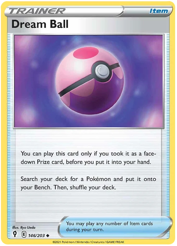Dream Ball trainerkaart #146/203 uit de Pokemon Evolving Skies set