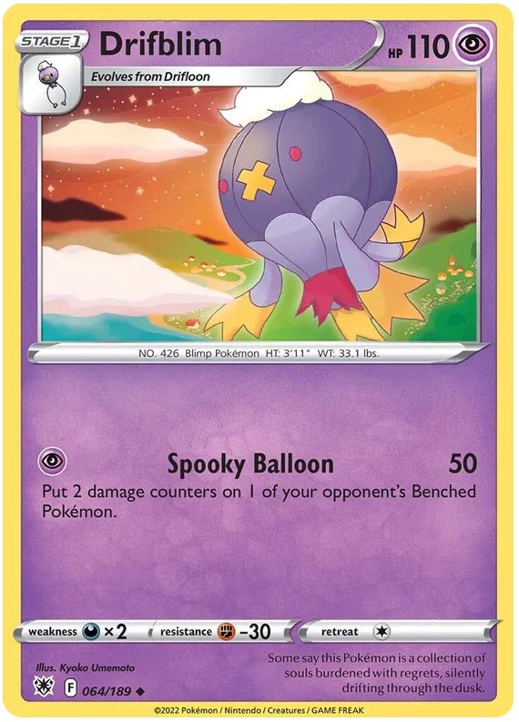 Drifblim common pokémonkaart 064/189 uit de Astral Radiance set