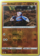Drilbur #091 Reverse Holo Pokémon kaart uit de Vivid Voltage set
