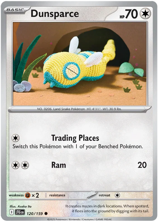 Dunsparce #120 common kaart uit de Pokémon Journey Together set
