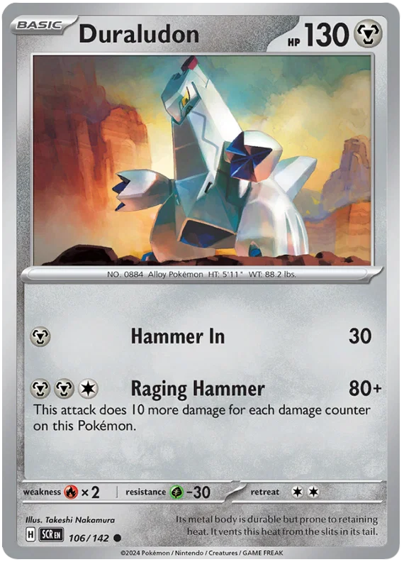 Duraludon common kaart #106 uit de Pokémon Stellar Crown set