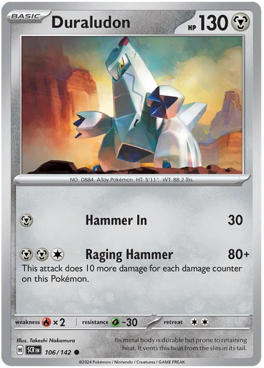 Duraludon common kaart #106 uit de Pokémon Stellar Crown set