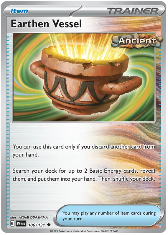 Earthen Vessel #106 common Pokémon kaart uit de set Prismatic Evolutions