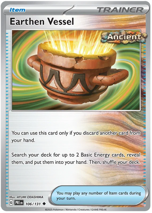 Earthen Vessel #106 common Pokémon kaart uit de set Prismatic Evolutions