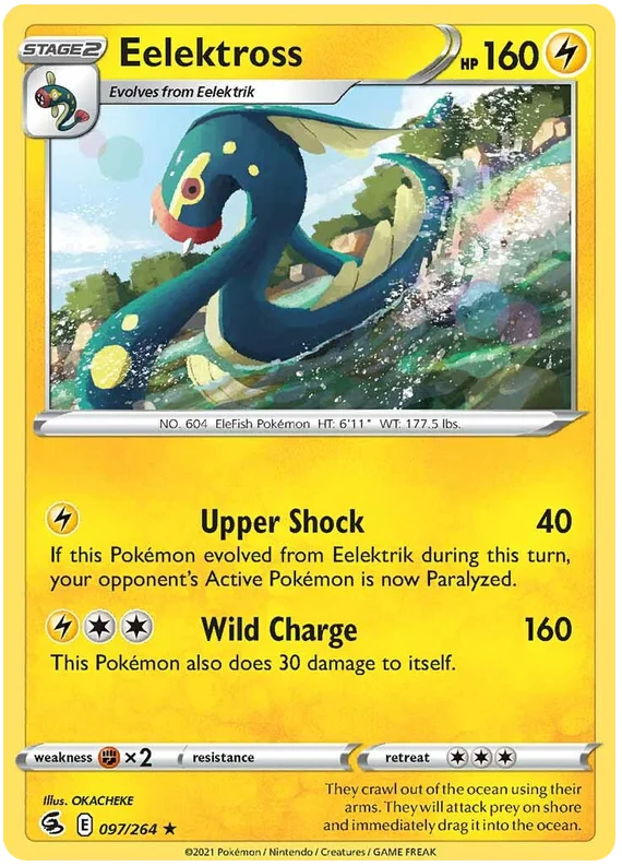 Eelektross common kaart #097/264 uit de Pokémon Fusion Strike set