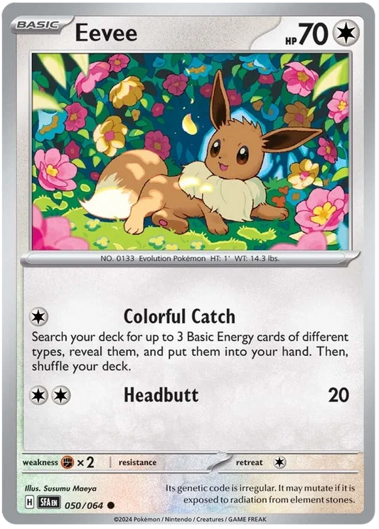 Pokémon Eevee #050 common kaart uit de Shrouded Fable set