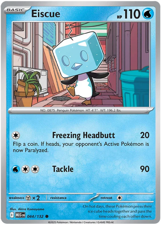 Eiscue common kaart #044 uit de Pokémon Mega Evolution set