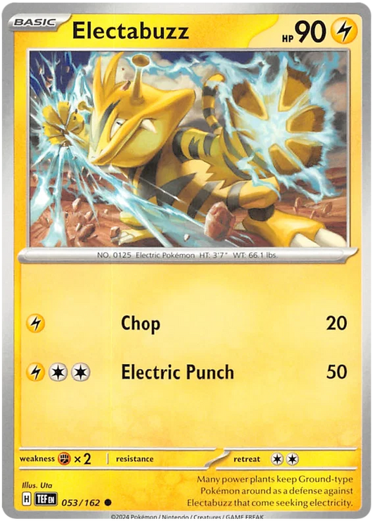 Pokémon Electabuzz #053 common kaart uit de Temporal Forces set