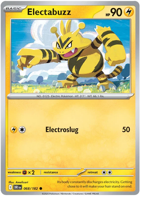 Electabuzz common kaart #068 uit de Pokémon Destined Rivals set