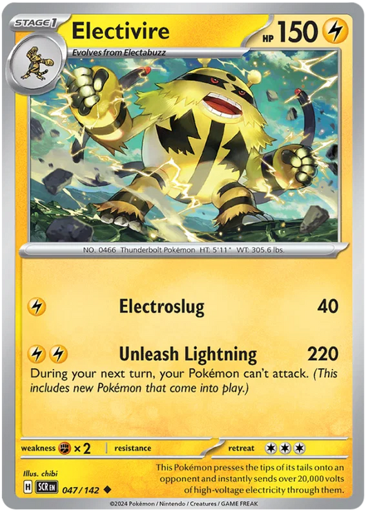 Pokémon Electivire #047 common kaart uit de Stellar Crown set