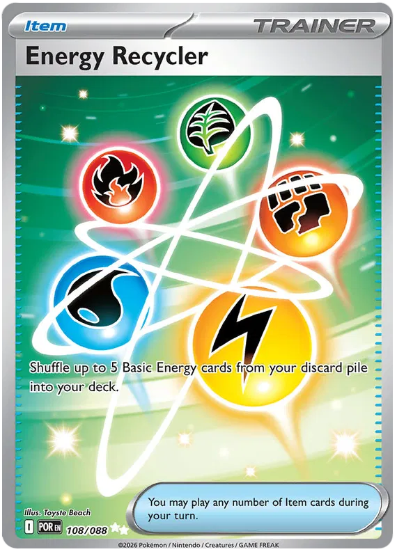 Energy Recycler Ultra Rare kaart #108 uit de Perfect Order set, Pokemon TCG