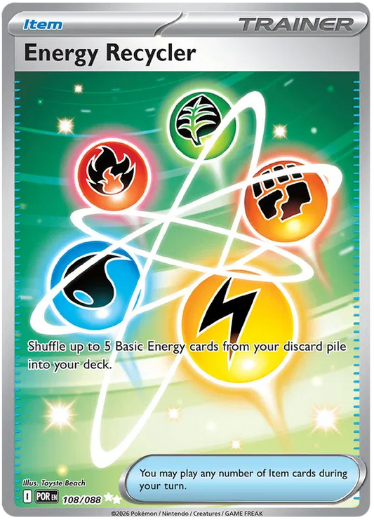 Energy Recycler Ultra Rare kaart #108 uit de Perfect Order set, Pokemon TCG