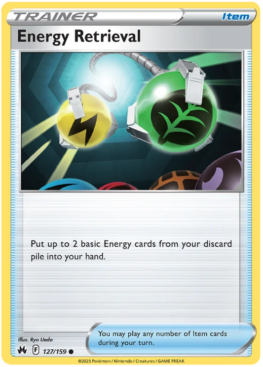 Pokémon Energy Retrieval #127 common kaart uit de Crown Zenith set