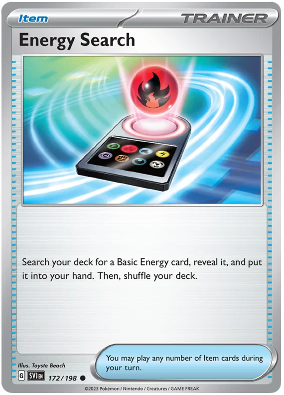 Pokemon Energy Search kaart #172 uit de Scarlet & Violet basisset, common