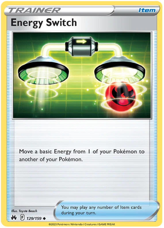 Energy Switch #129 common trainerkaart uit de Pokémon Crown Zenith set