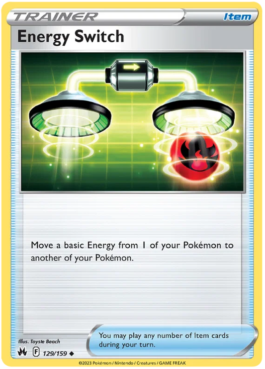 Energy Switch #129 common trainerkaart uit de Pokémon Crown Zenith set