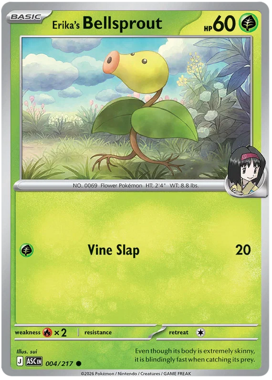 Pokémon Erika's Bellsprout #004 common kaart uit de Ascended Heroes set