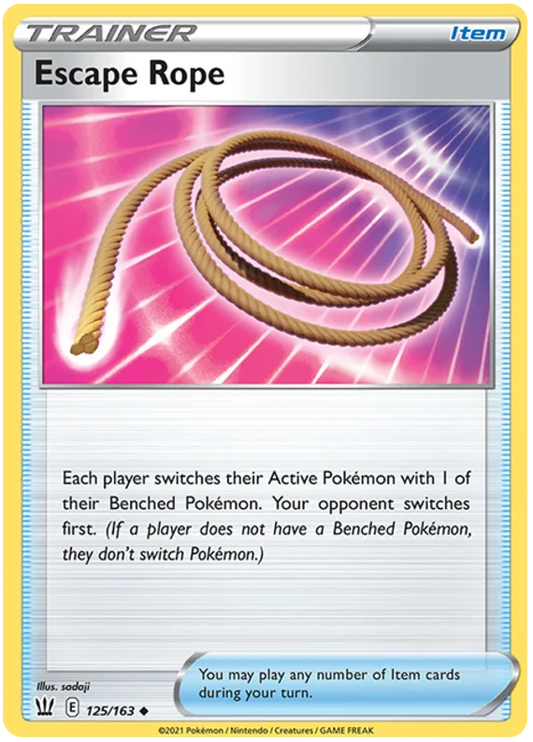 Escape Rope trainer item kaart 125/163 uit Pokémon Battle Styles
