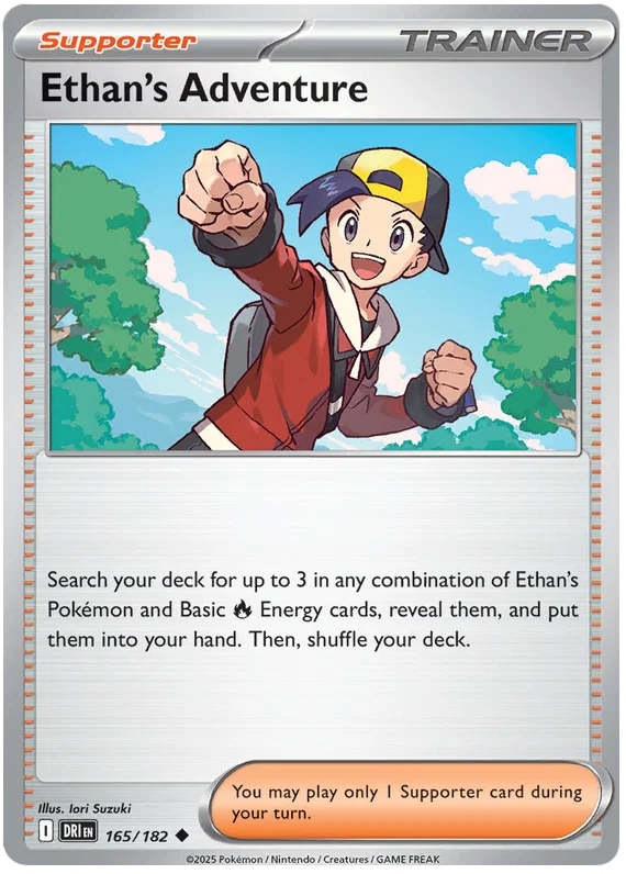 Ethan's Adventure common kaart #165 uit de Pokemon Destined Rivals set