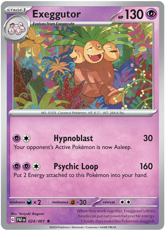 Exeggutor Holo #024 uit de Pokémon Paldean Fates set