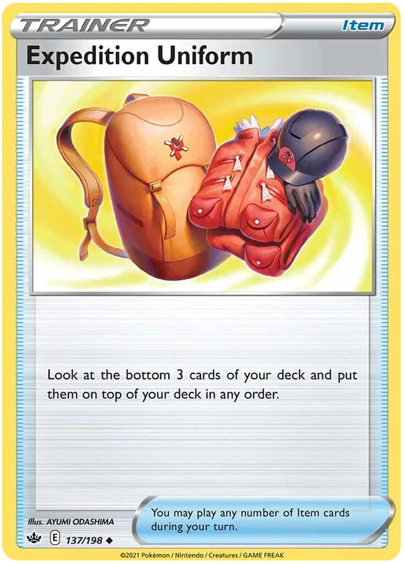 Expedition Uniform trainer kaart 137/198 uit de Pokémon Chilling Reign set