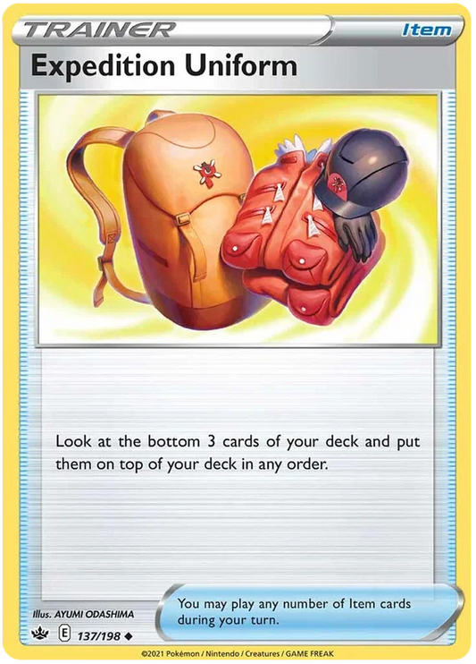 Expedition Uniform trainer kaart 137/198 uit de Pokémon Chilling Reign set