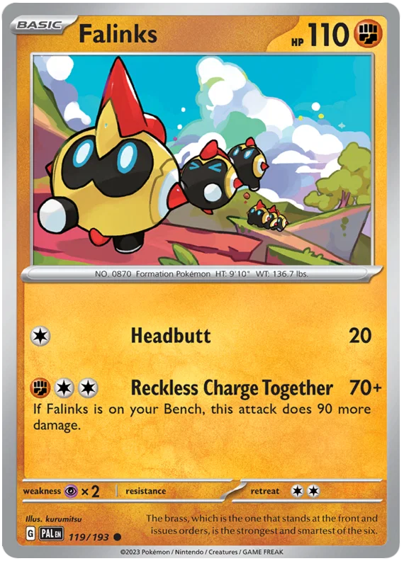 Falinks #119 common kaart uit de Pokémon Paldea Evolved set