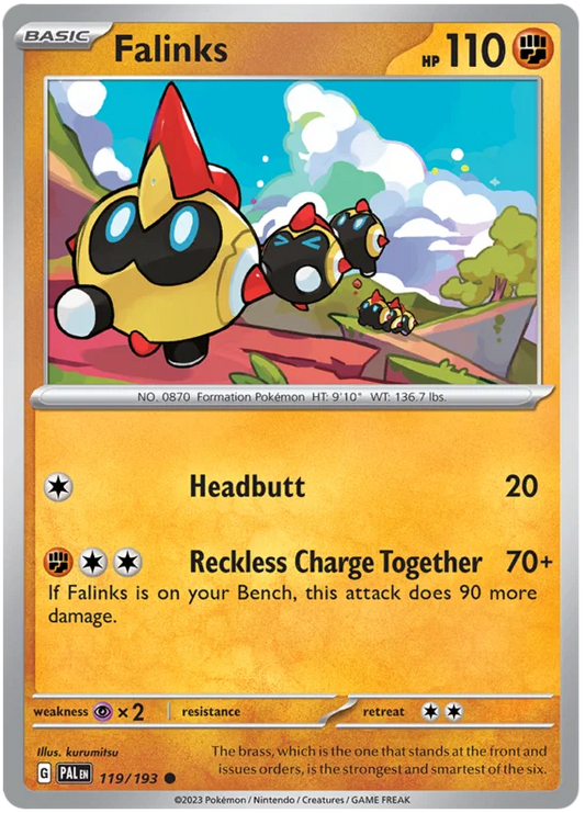 Falinks #119 common kaart uit de Pokémon Paldea Evolved set