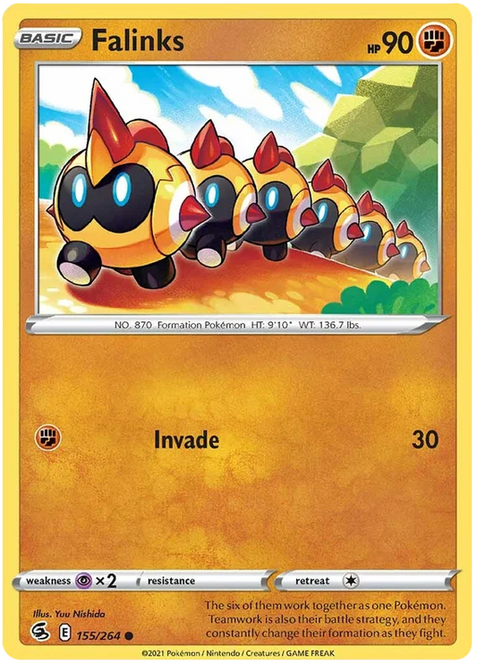 Pokémon Falinks 155/264 common kaart uit de Fusion Strike set