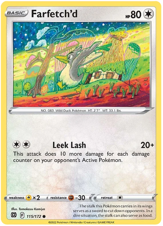 Farfetch'd 115/172 common Pokémon kaart uit de Brilliant Stars set