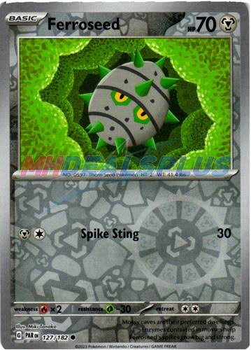 Ferroseed Reverse Holo kaart #127 uit de Pokémon Paradox Rift set