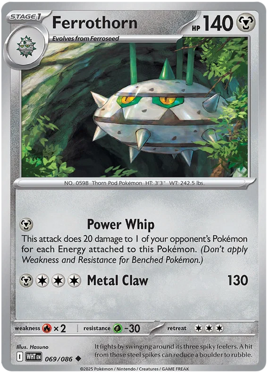 Ferrothorn #069 common Pokémon kaart uit de White Flare set