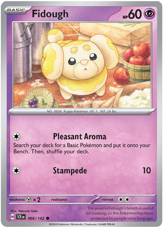 Fidough #066 common Pokémon kaart uit de Stellar Crown set