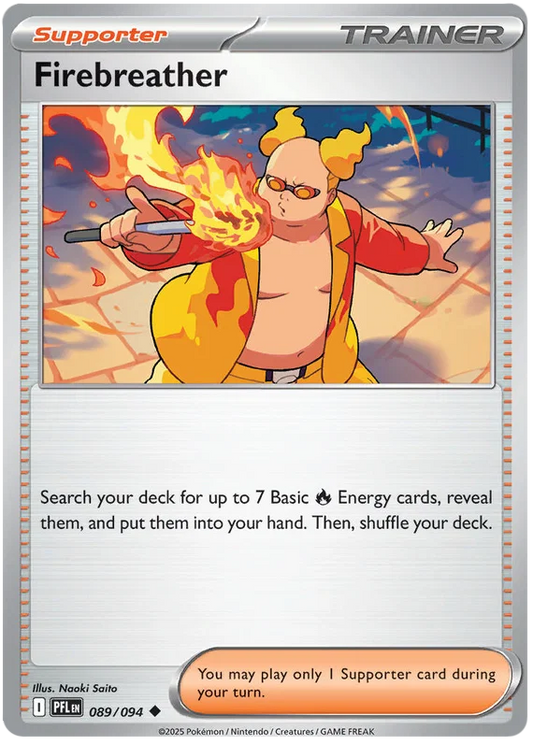 Firebreather common Pokémon kaart nummer 089 uit de set Phantasmal Flames