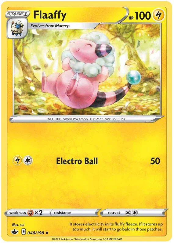 Flaaffy common kaart #048/198 uit de Pokémon Chilling Reign set