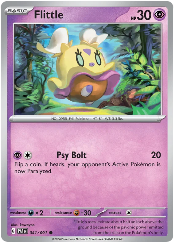 Pokémon Flittle #041 common kaart uit de Paldean Fates set