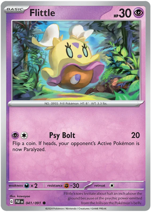 Pokémon Flittle #041 common kaart uit de Paldean Fates set