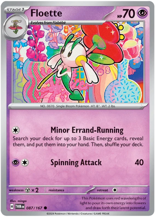 Pokémon Floette #087 common kaart uit Twilight Masquerade set
