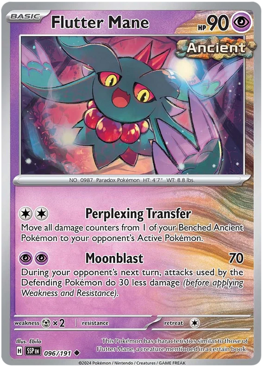 Pokémon Flutter Mane #096 common kaart uit de Surging Sparks set