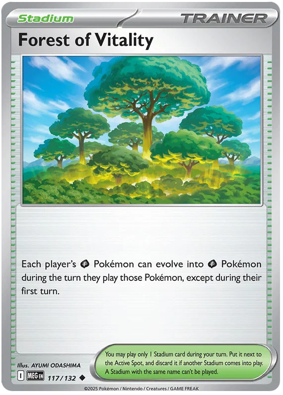 Forest of Vitality #117 common Pokémon kaart uit de Mega Evolution set