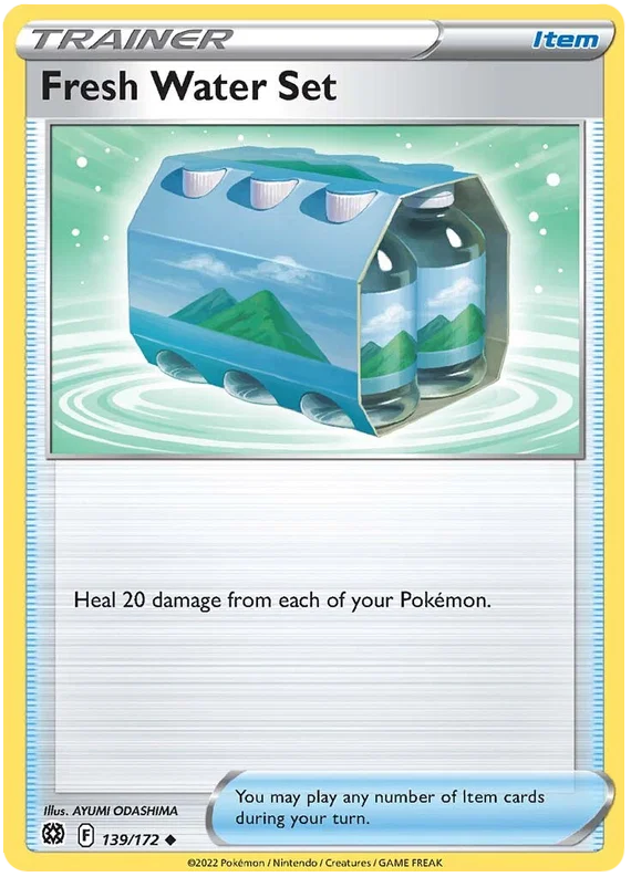 Fresh Water Set Trainer kaart 139/172 uit Pokémon Brilliant Stars, common item kaart