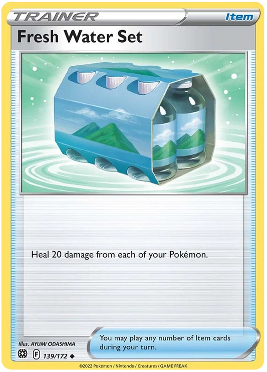 Fresh Water Set Trainer kaart 139/172 uit Pokémon Brilliant Stars, common item kaart