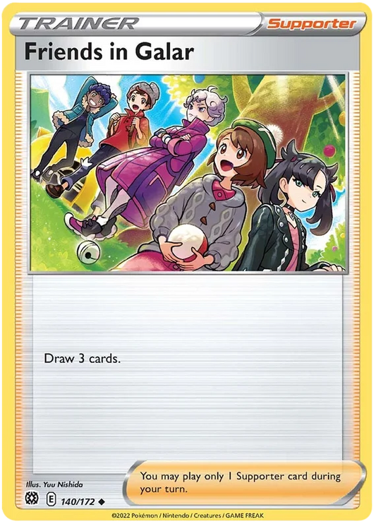 Pokémon kaart Friends in Galar 140/172 Trainer Supporter uit Brilliant Stars