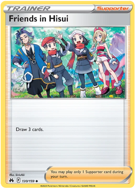 Pokémon Friends in Hisui #130 common kaart uit de Crown Zenith set