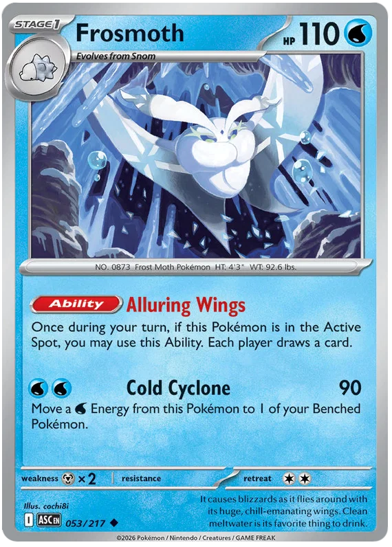 Frosmoth common kaart nummer 053 uit de Ascended Heroes Pokémon set