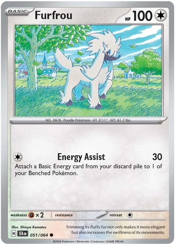 Pokémon Furfrou #051 common kaart uit de Shrouded Fable set
