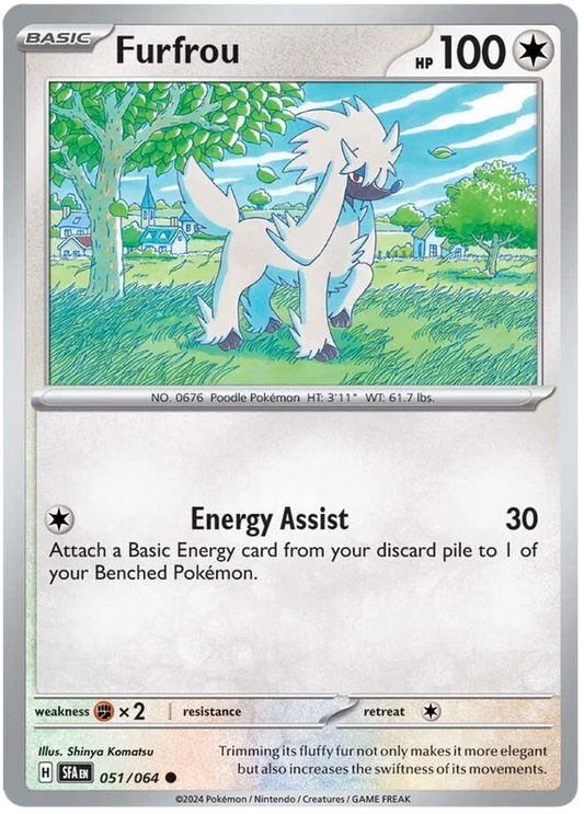 Pokémon Furfrou #051 common kaart uit de Shrouded Fable set