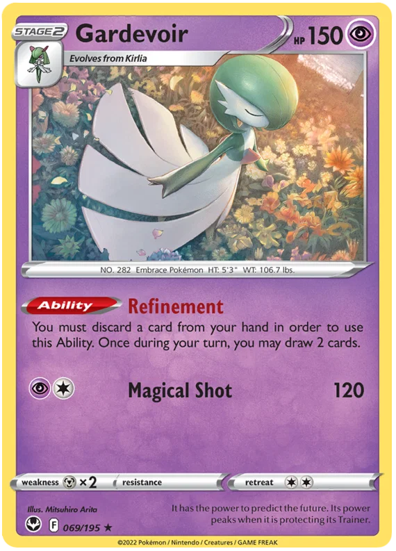 Gardevoir common kaart nummer 069 uit de Pokémon Silver Tempest set