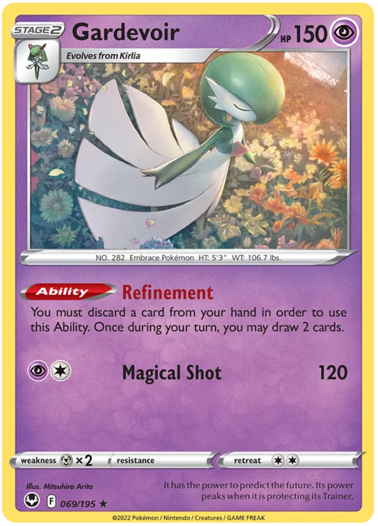 Gardevoir common kaart nummer 069 uit de Pokémon Silver Tempest set