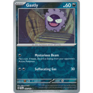 Gastly reverse holo kaart nummer 102 uit de Pokémon Temporal Forces set